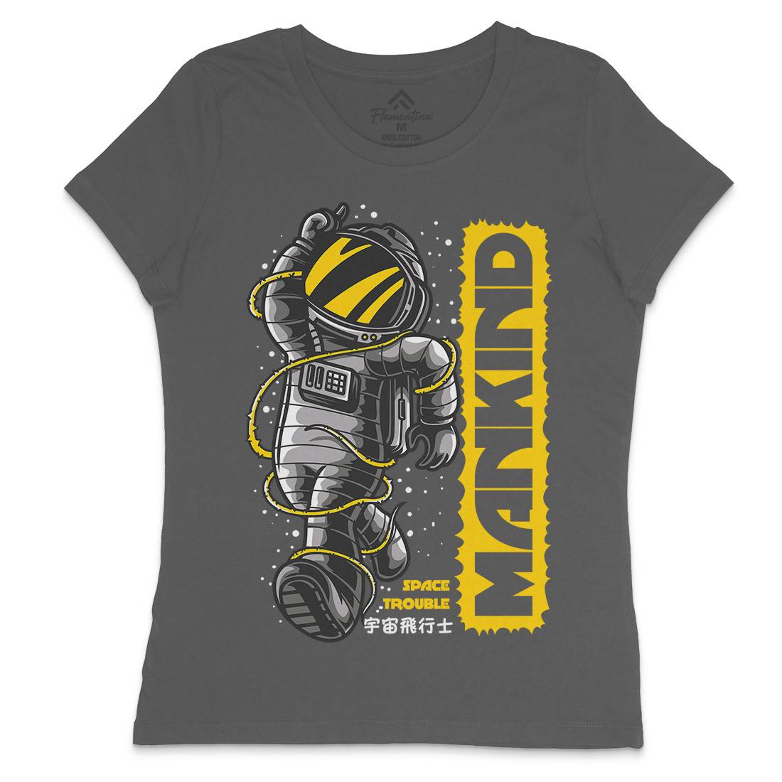 Mankind Womens Crew Neck T-Shirt Space D644