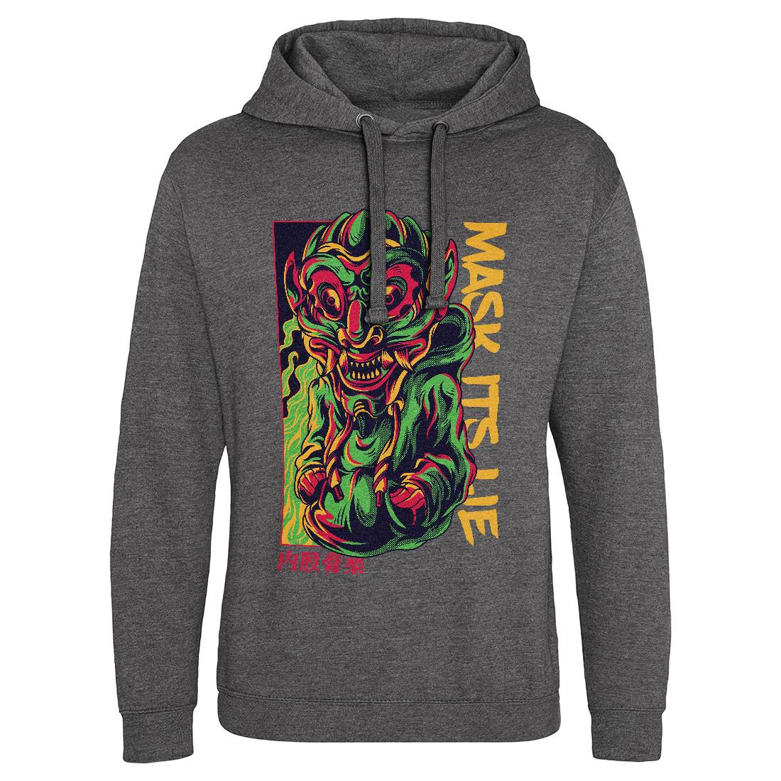 Mask Its Lie Mens Hoodie Without Pocket Horror D645
