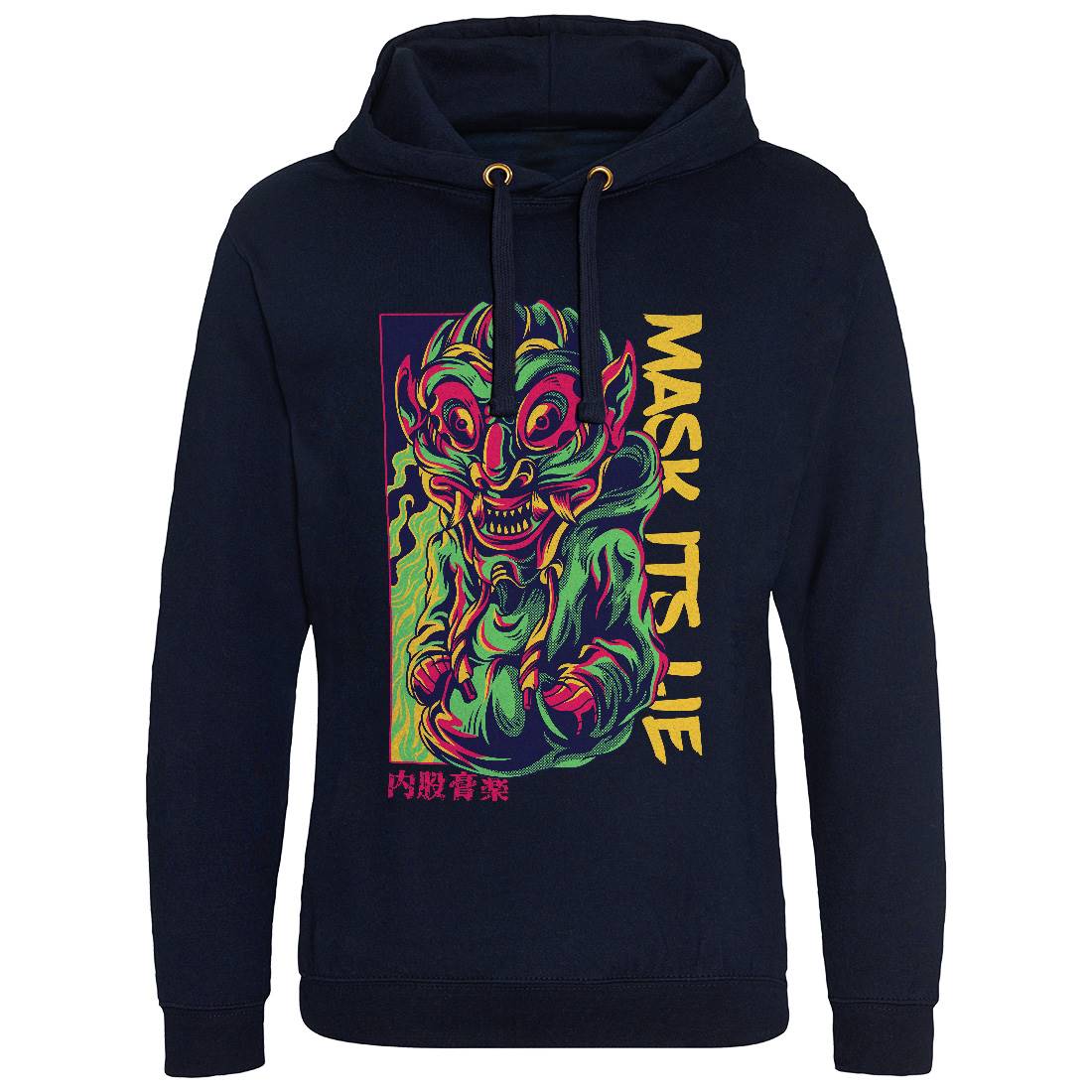 Mask Its Lie Mens Hoodie Without Pocket Horror D645