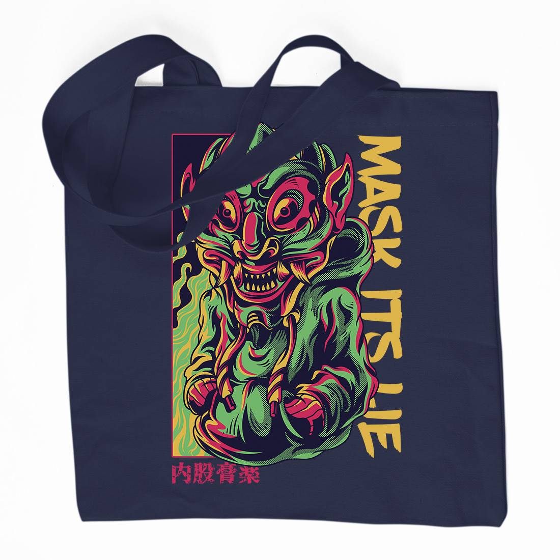 Mask Its Lie Organic Premium Cotton Tote Bag Horror D645