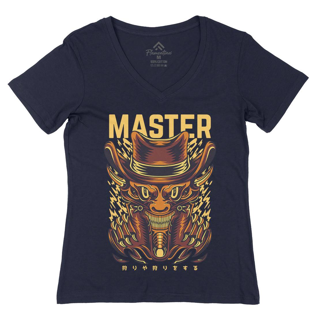 Master Trick Womens Organic V-Neck T-Shirt Horror D646