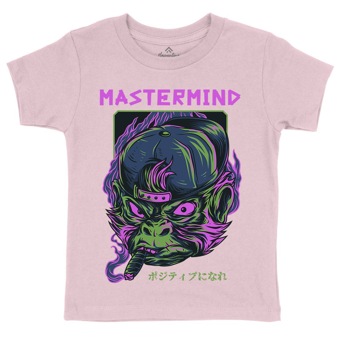 Mastermind Ape Kids Organic Crew Neck T-Shirt Animals D647