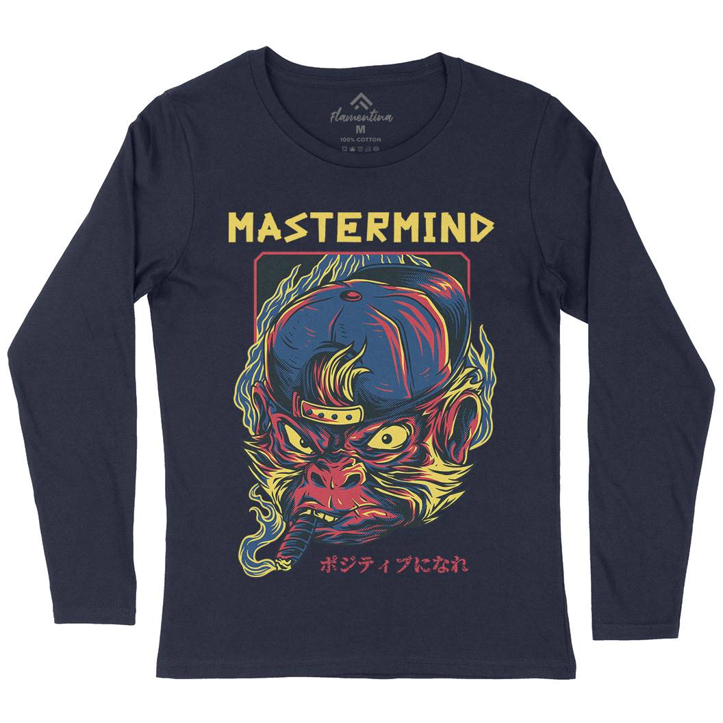 Mastermind Ape Womens Long Sleeve T-Shirt Animals D647