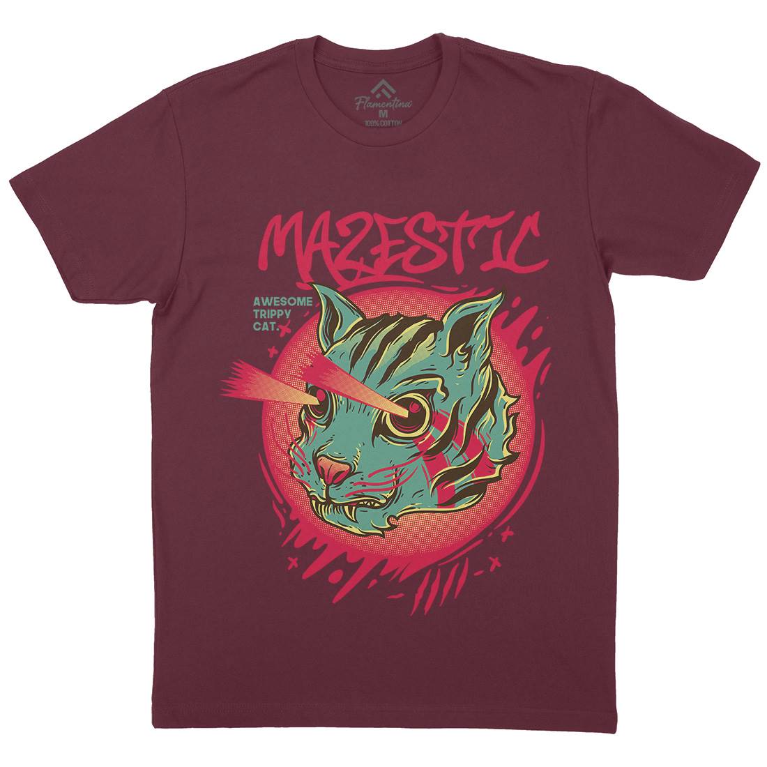 Majestic Cat Mens Crew Neck T-Shirt Animals D649