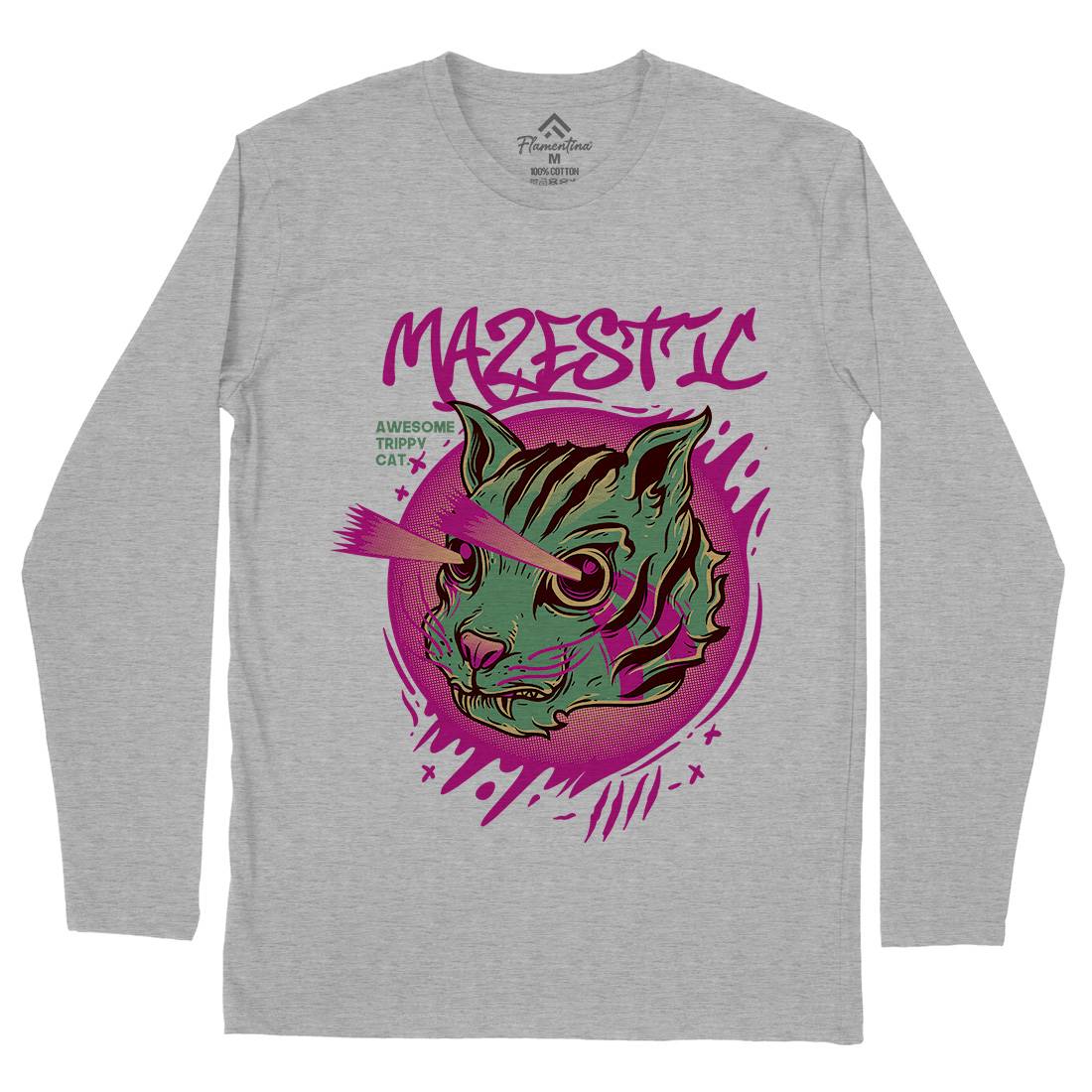 Majestic Cat Mens Long Sleeve T-Shirt Animals D649