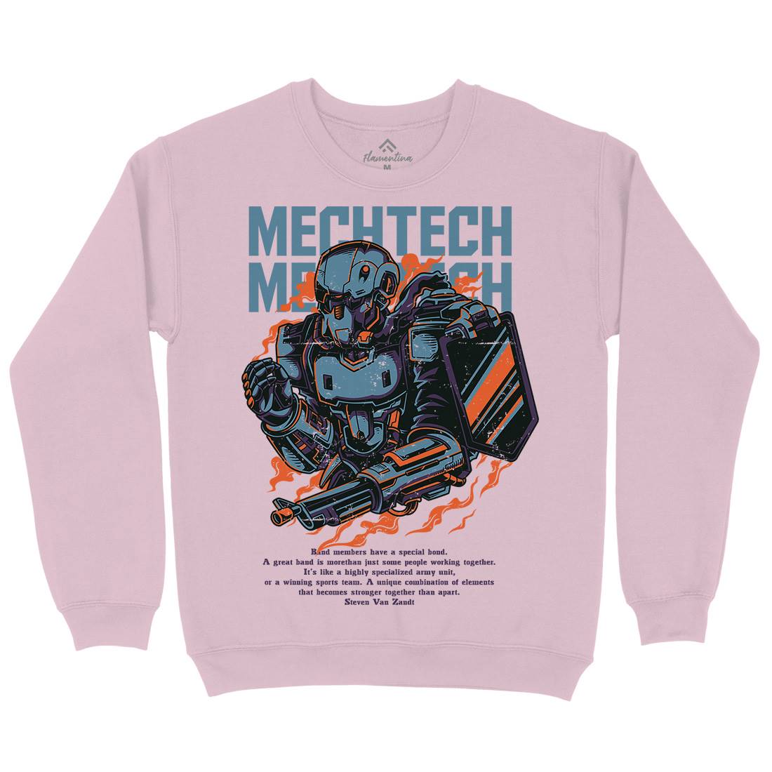 Mech Tech Kids Crew Neck Sweatshirt Army D650