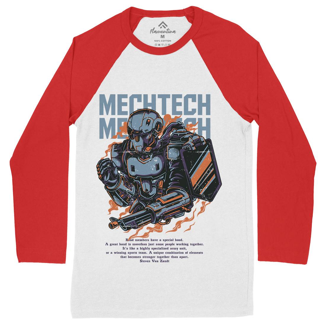Mech Tech Mens Long Sleeve Baseball T-Shirt Army D650