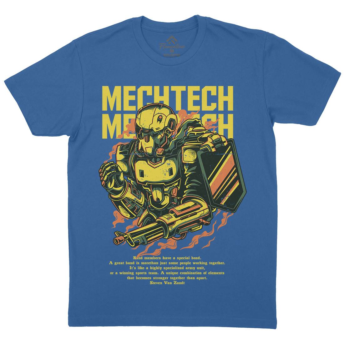 Mech Tech Mens Organic Crew Neck T-Shirt Army D650