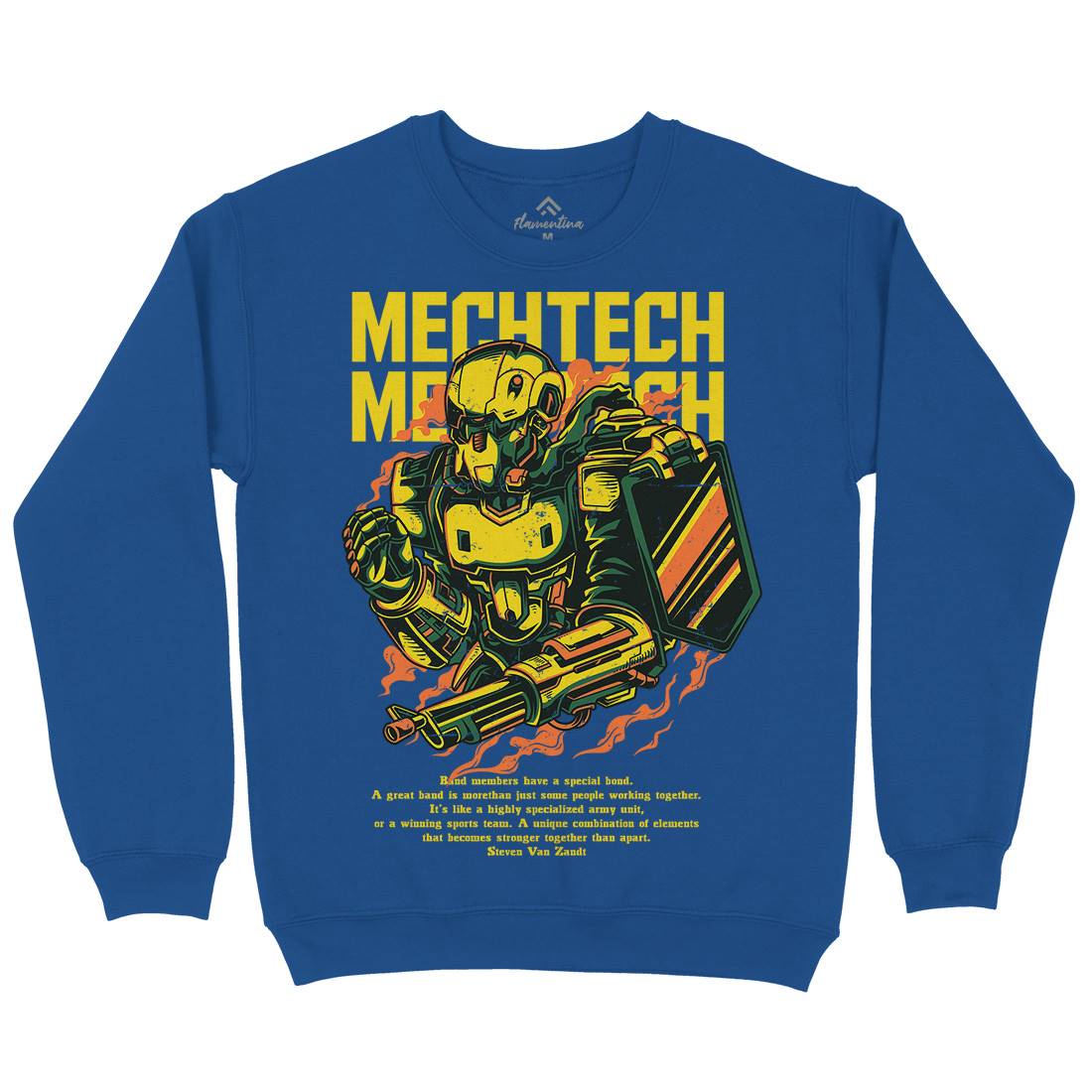 Mech Tech Kids Crew Neck Sweatshirt Army D650