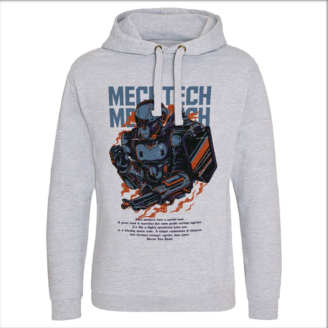 Mech Tech Mens Hoodie Without Pocket Army D650