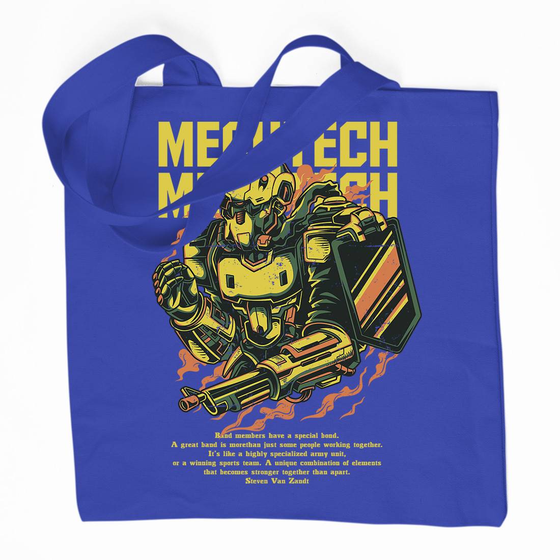 Mech Tech Organic Premium Cotton Tote Bag Army D650