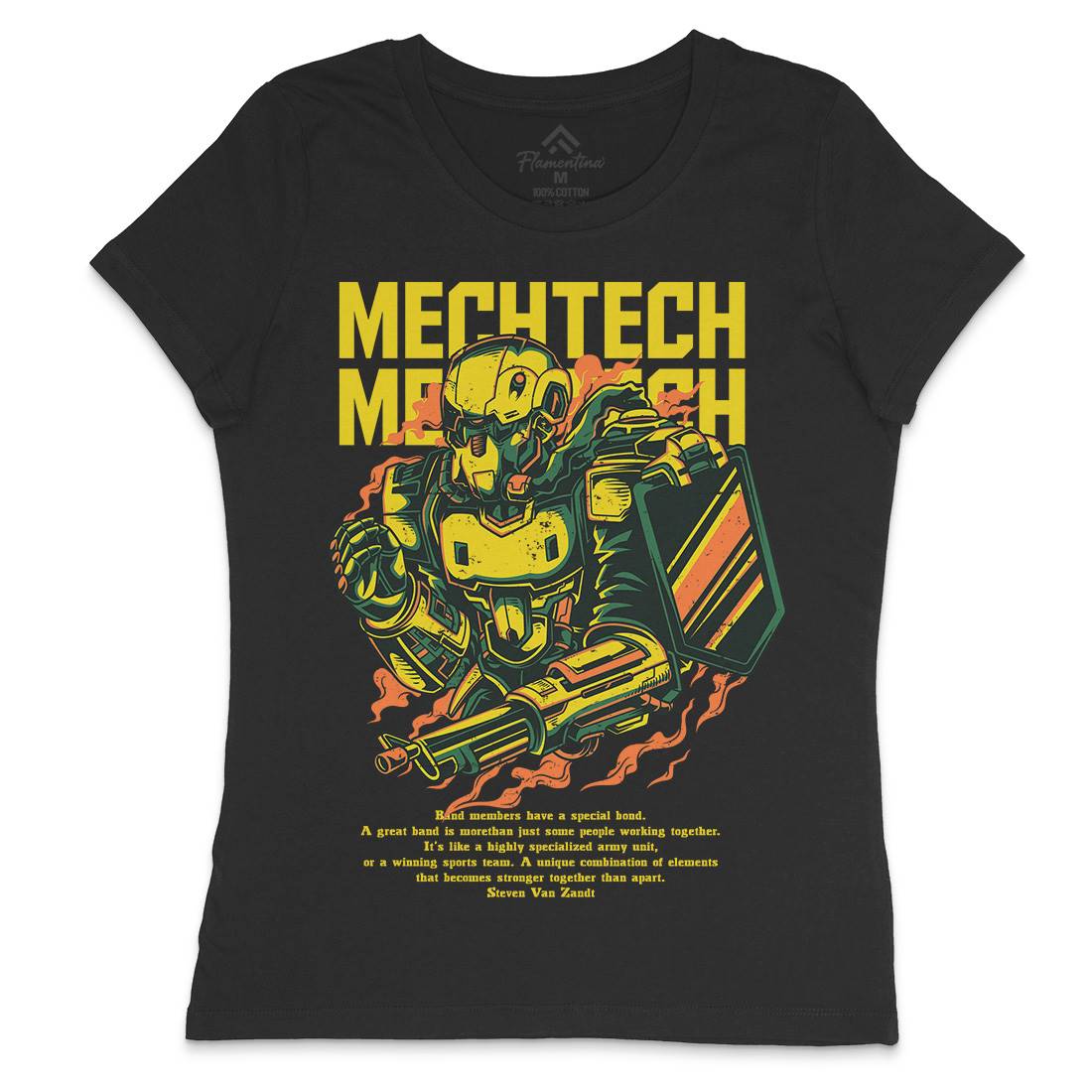 Mech Tech Womens Crew Neck T-Shirt Army D650