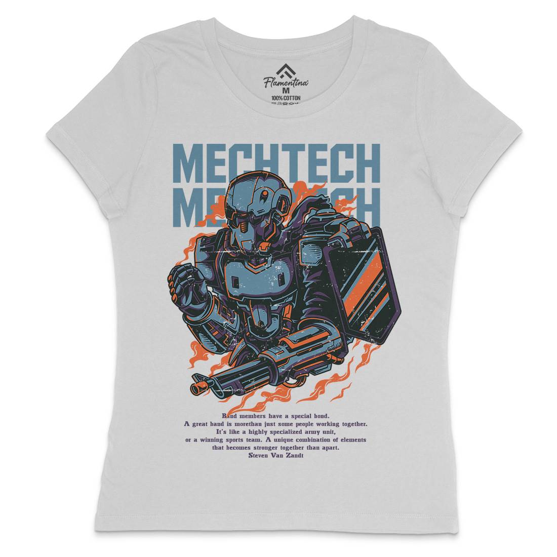 Mech Tech Womens Crew Neck T-Shirt Army D650