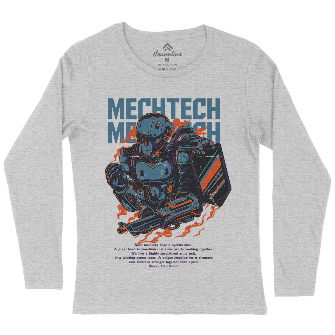 Mech Tech Womens Long Sleeve T-Shirt Army D650