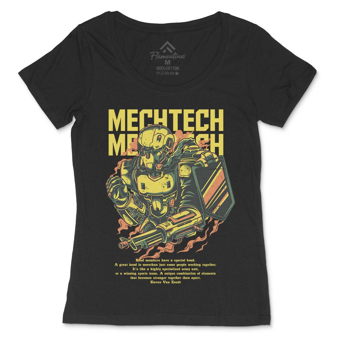 Mech Tech Womens Scoop Neck T-Shirt Army D650