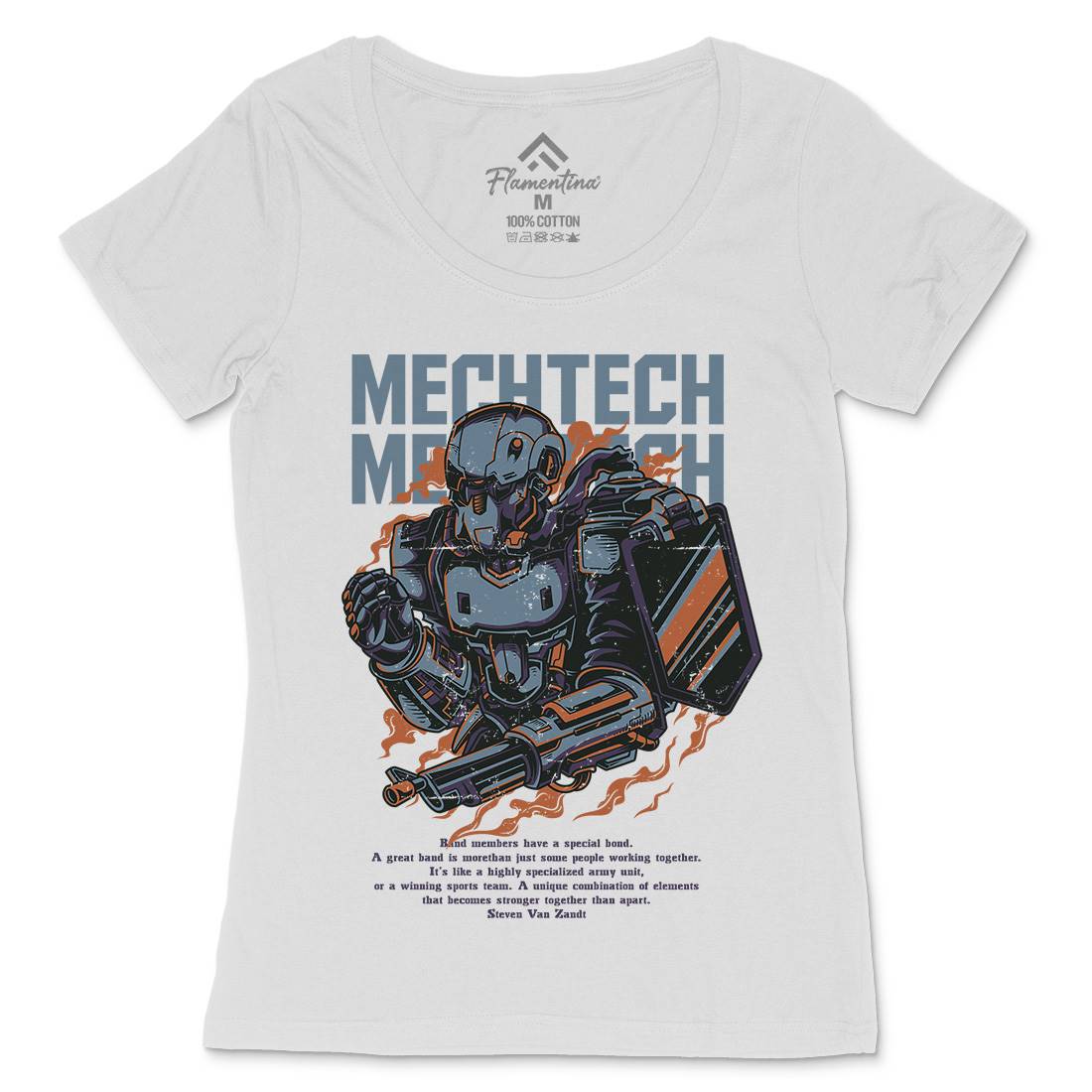 Mech Tech Womens Scoop Neck T-Shirt Army D650