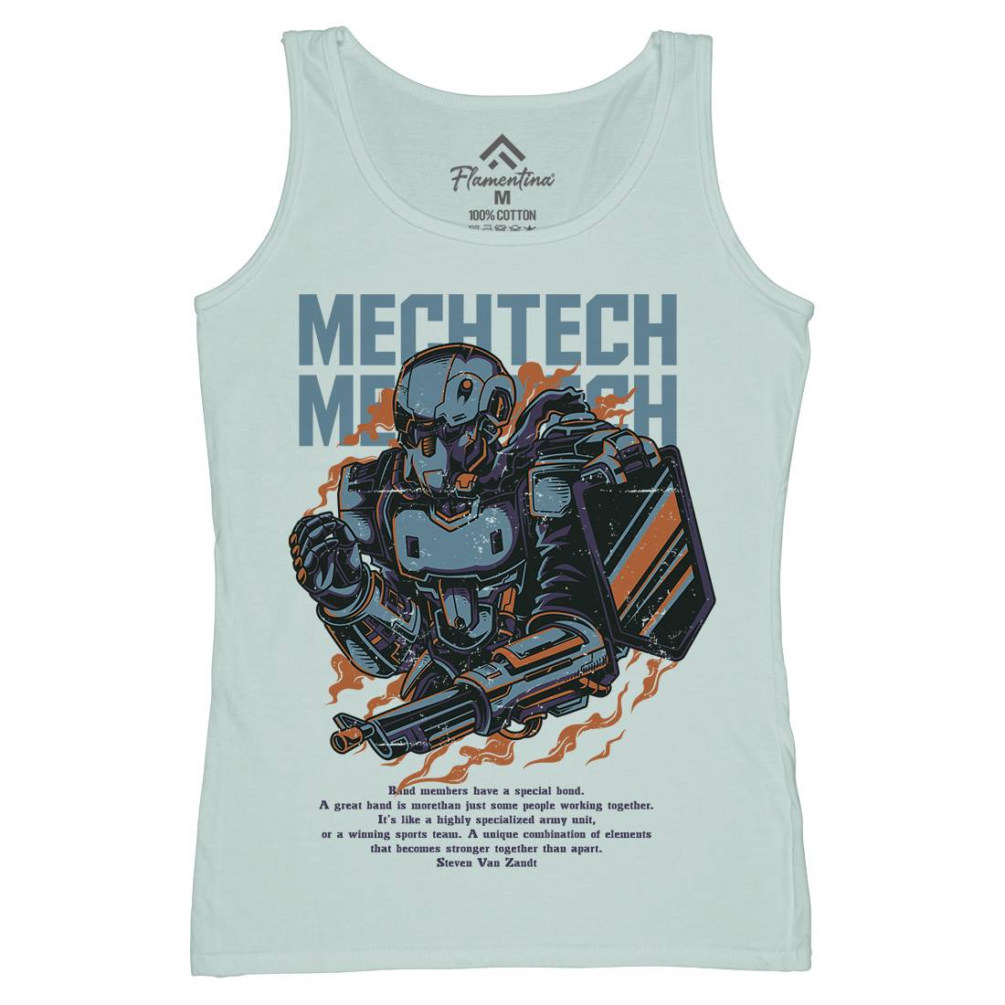 Mech Tech Womens Organic Tank Top Vest Army D650