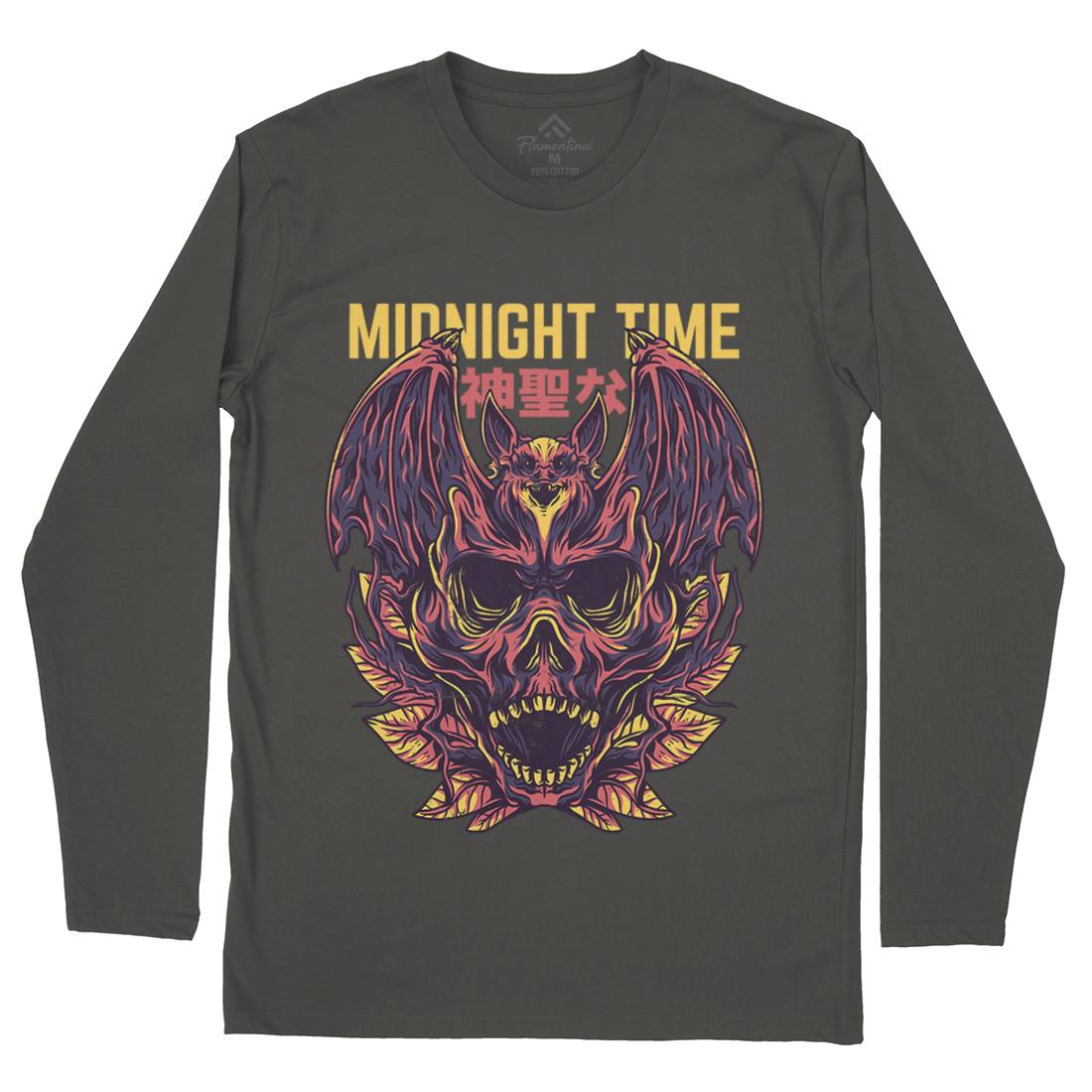 Midnight Time Mens Long Sleeve T-Shirt Horror D652