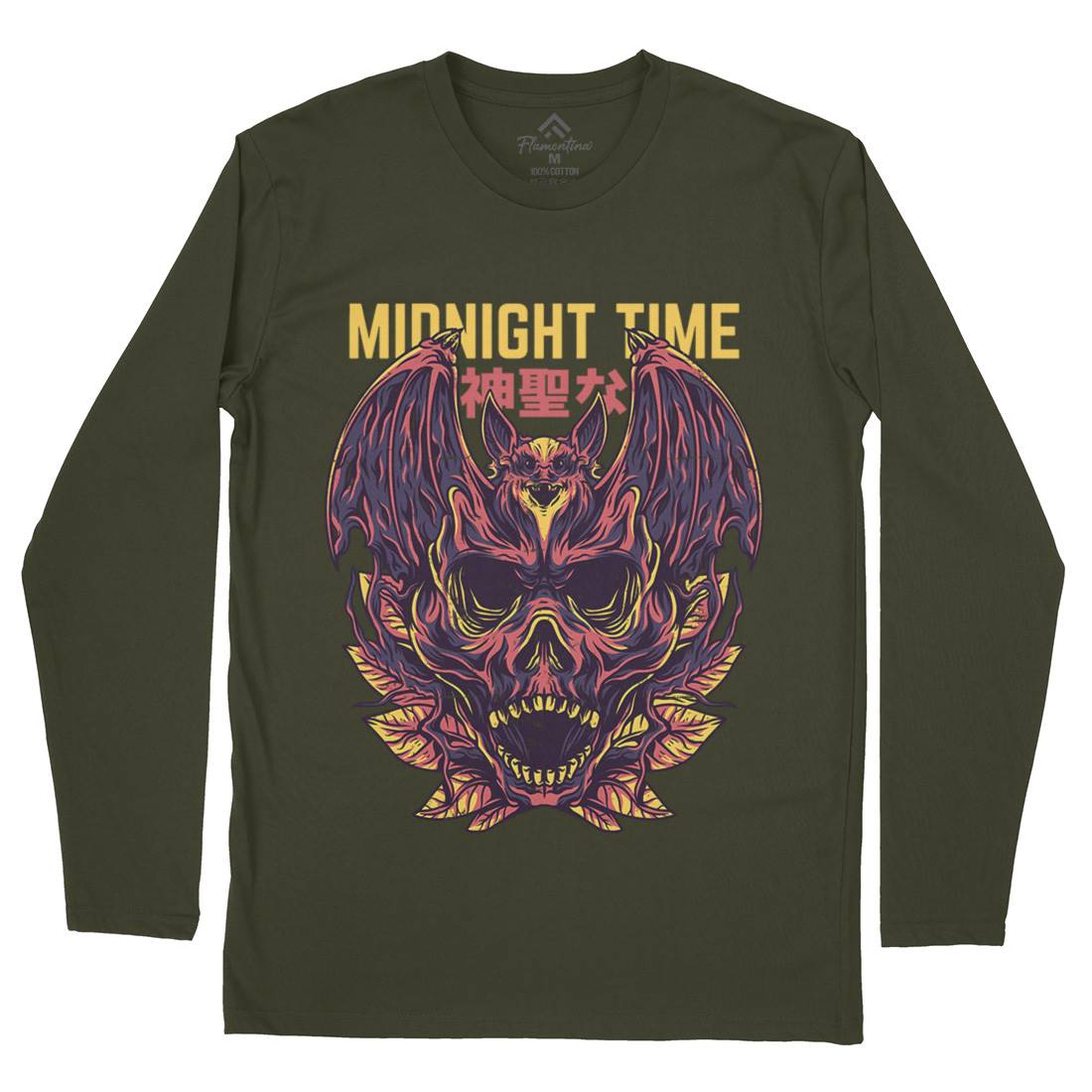 Midnight Time Mens Long Sleeve T-Shirt Horror D652