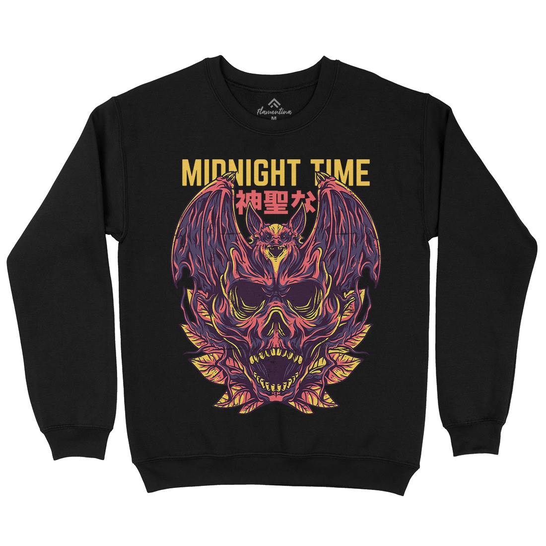 Midnight Time Kids Crew Neck Sweatshirt Horror D652
