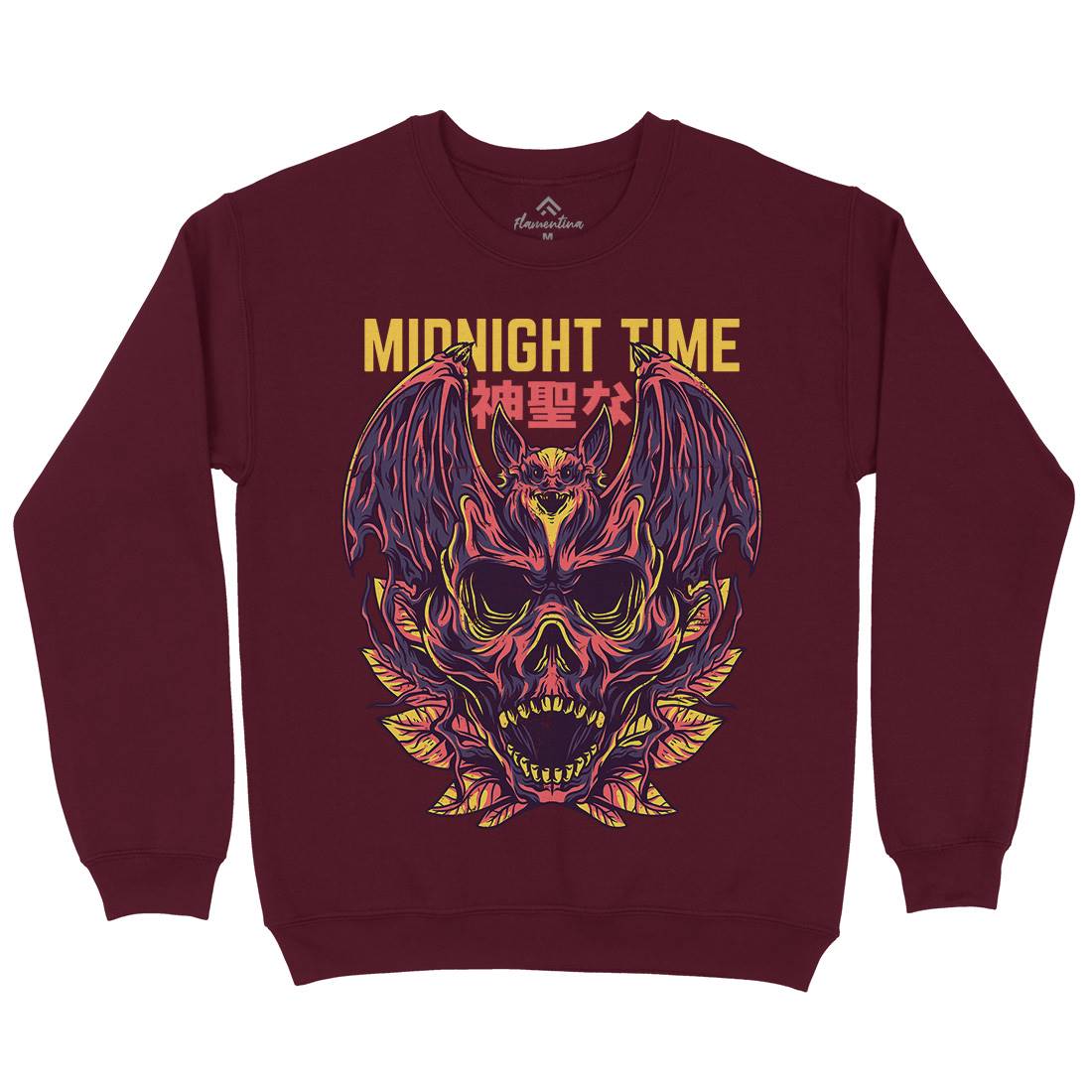 Midnight Time Mens Crew Neck Sweatshirt Horror D652