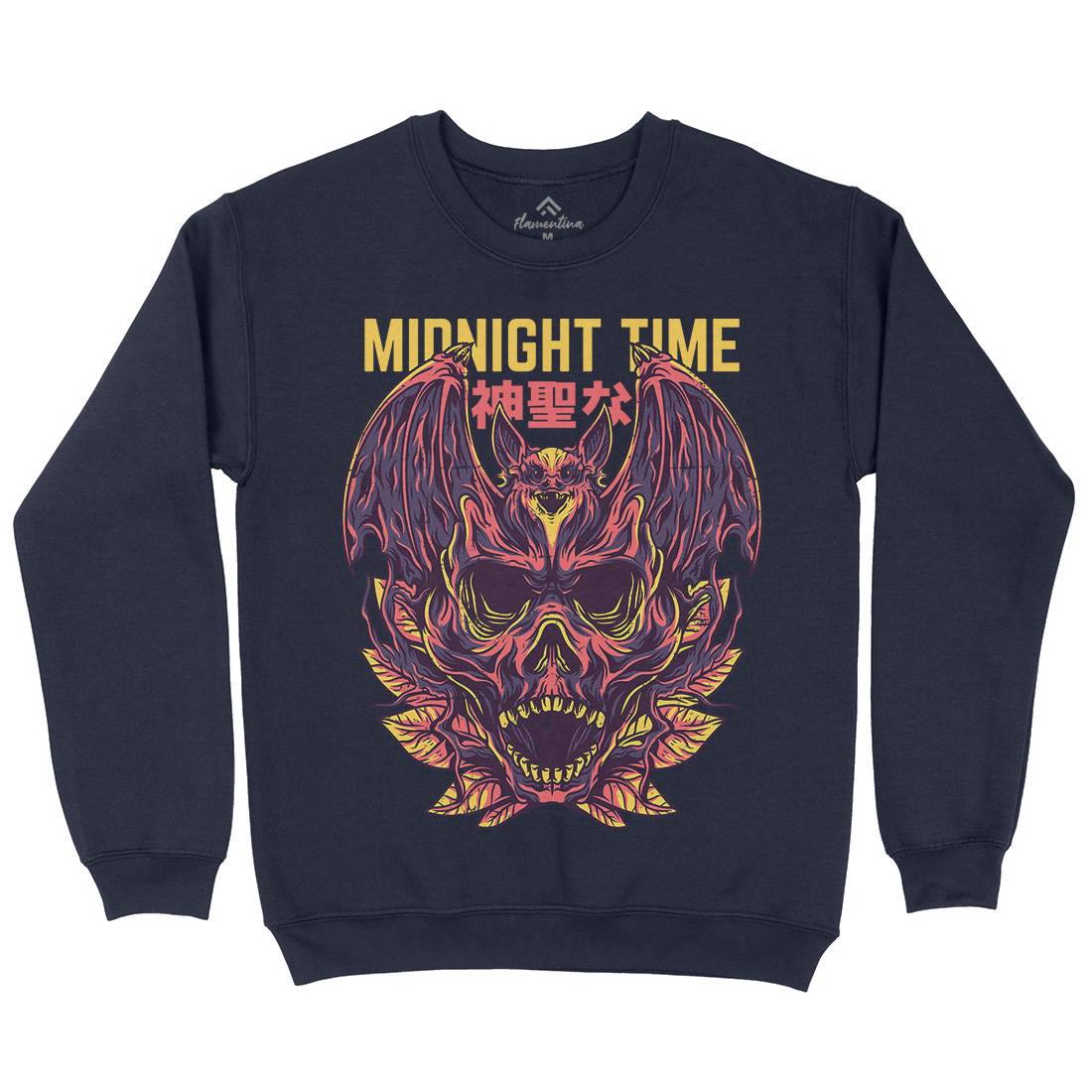 Midnight Time Mens Crew Neck Sweatshirt Horror D652