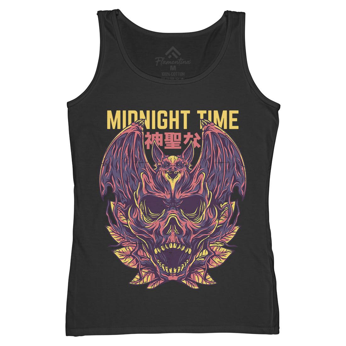 Midnight Time Womens Organic Tank Top Vest Horror D652