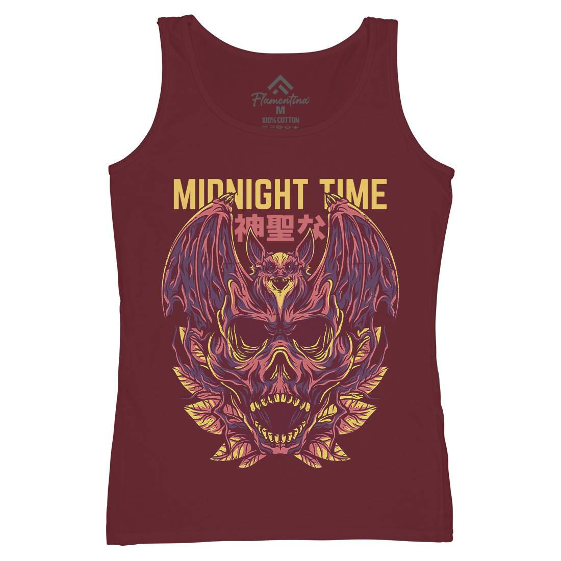 Midnight Time Womens Organic Tank Top Vest Horror D652