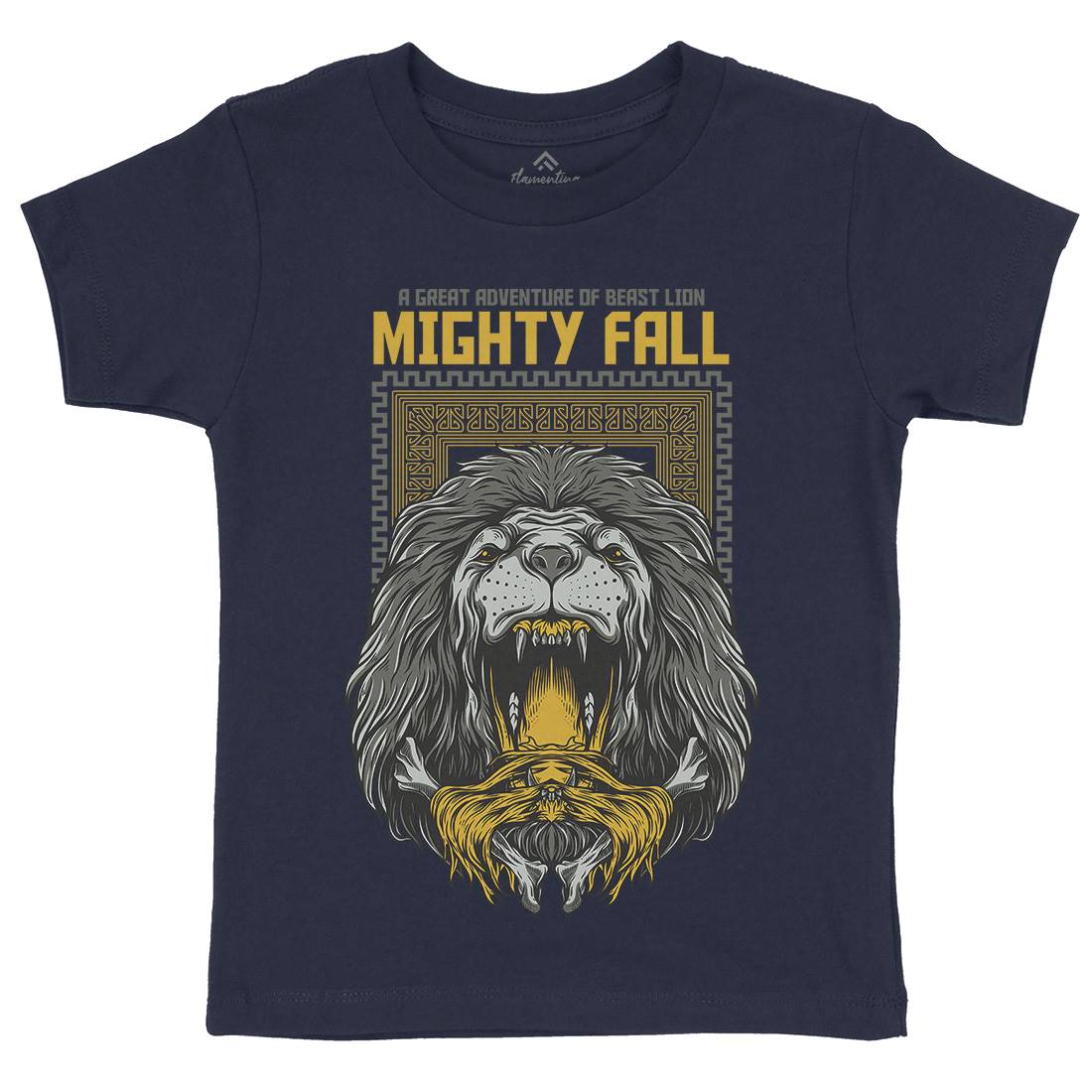 Mighty Fall Kids Organic Crew Neck T-Shirt Animals D653