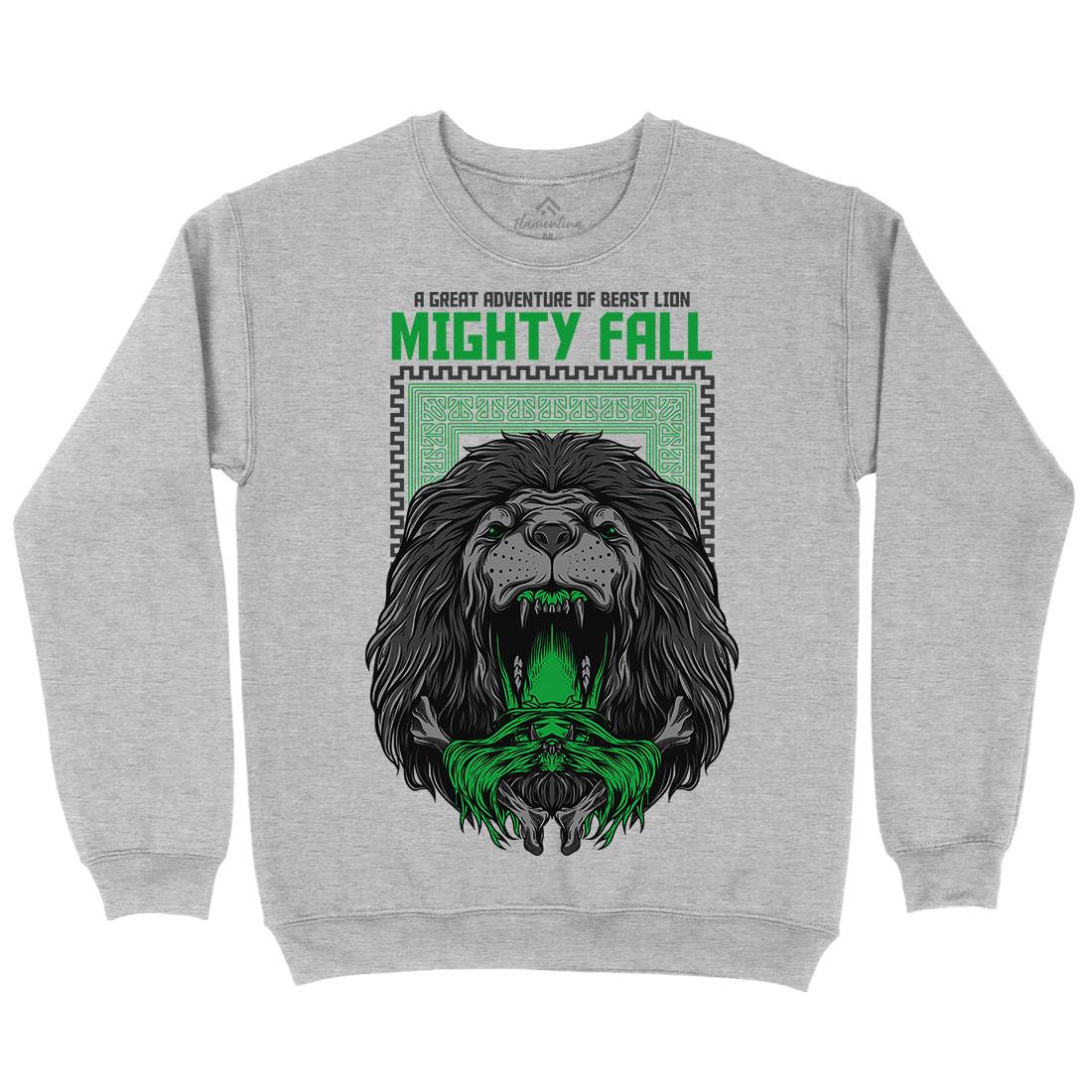 Mighty Fall Mens Crew Neck Sweatshirt Animals D653