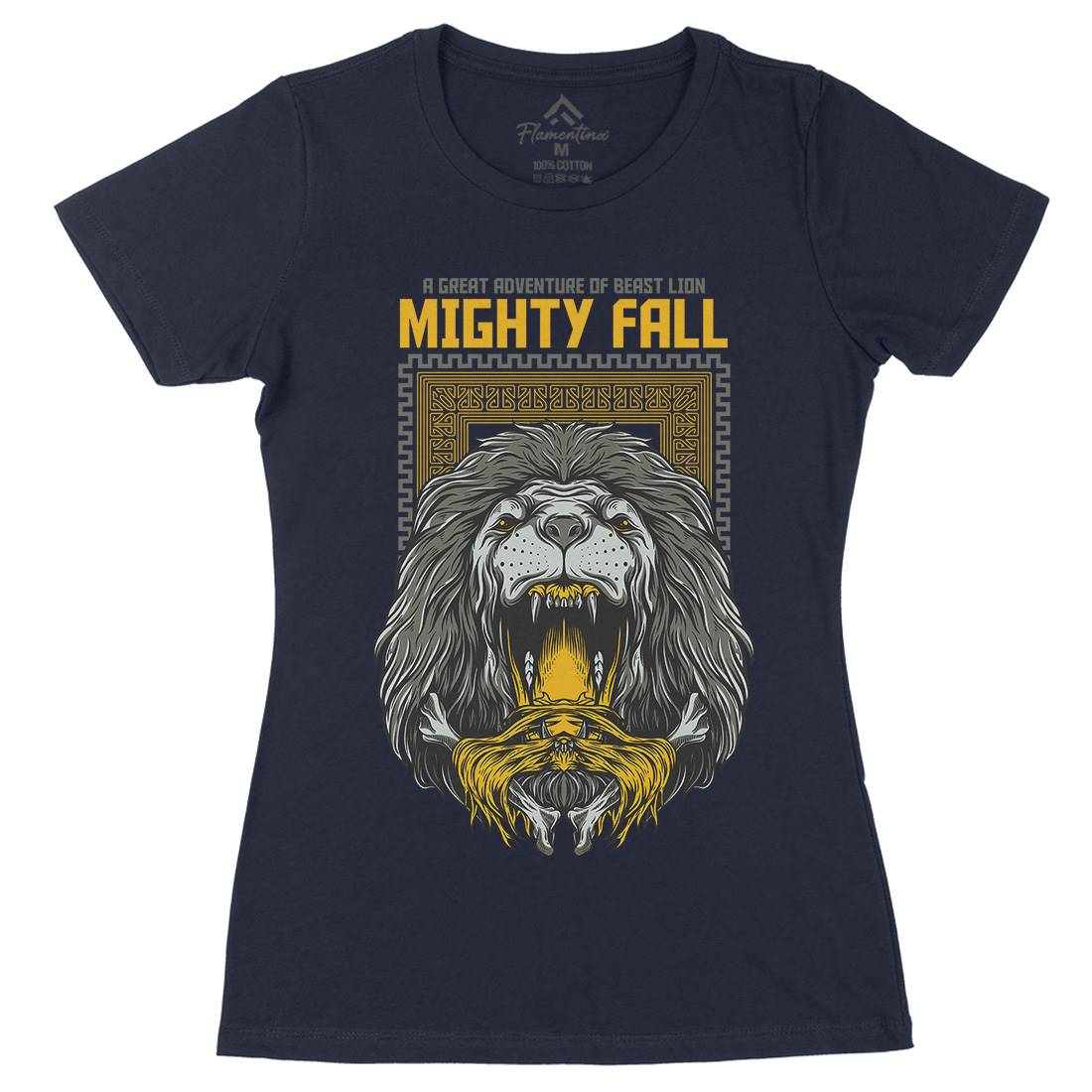 Mighty Fall Womens Organic Crew Neck T-Shirt Animals D653