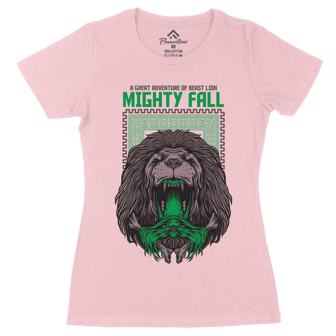 Mighty Fall Womens Organic Crew Neck T-Shirt Animals D653