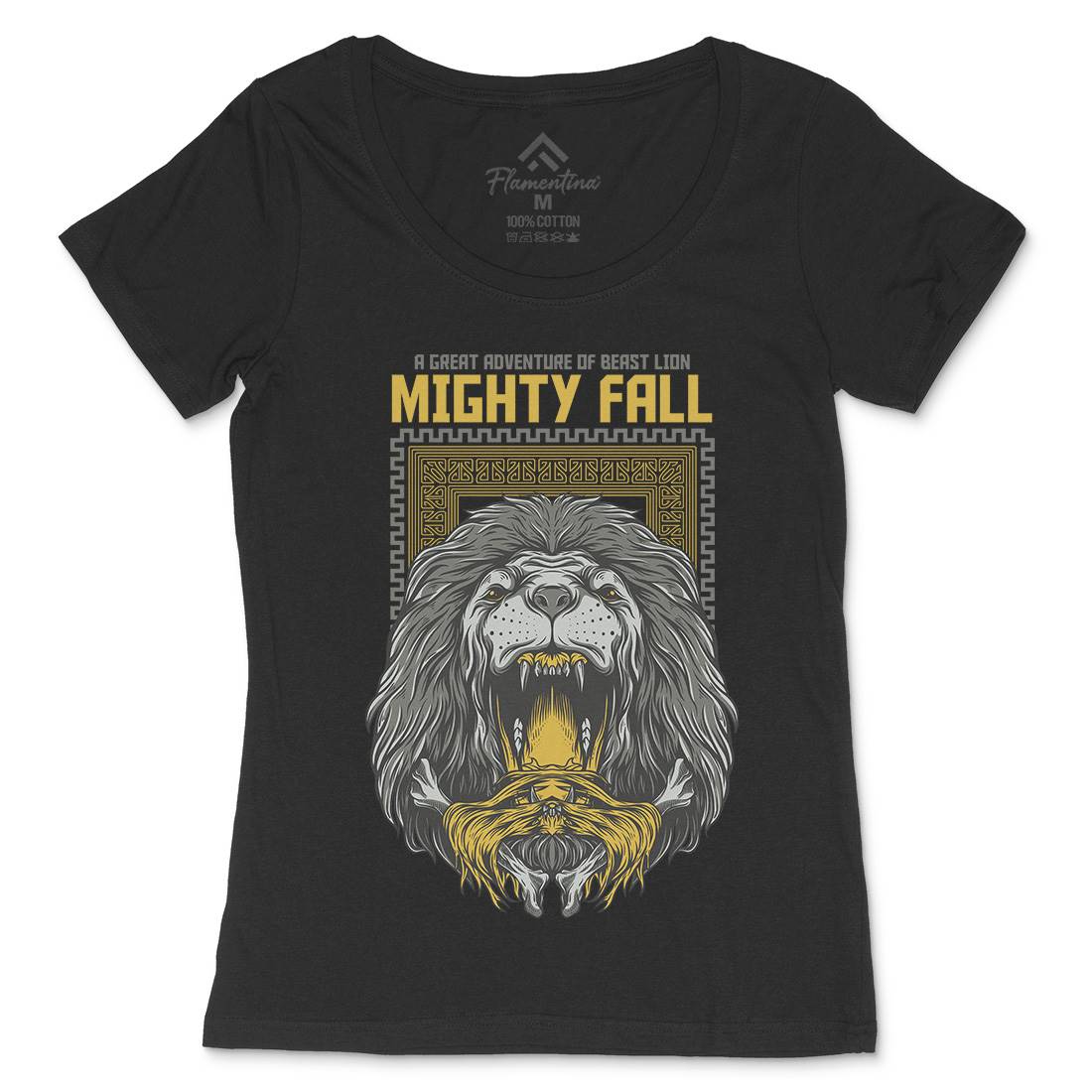 Mighty Fall Womens Scoop Neck T-Shirt Animals D653
