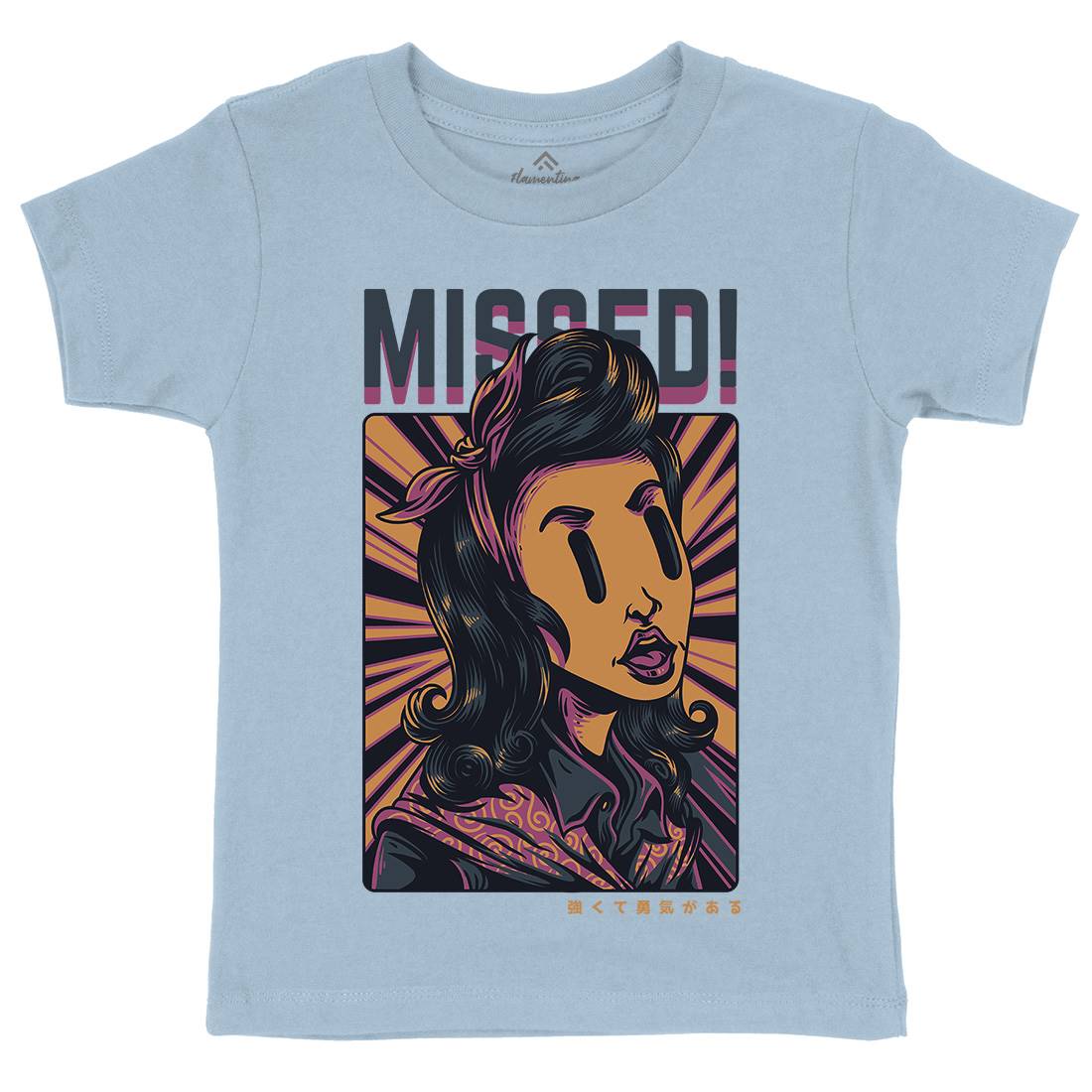 Missed Girl Kids Crew Neck T-Shirt Retro D654
