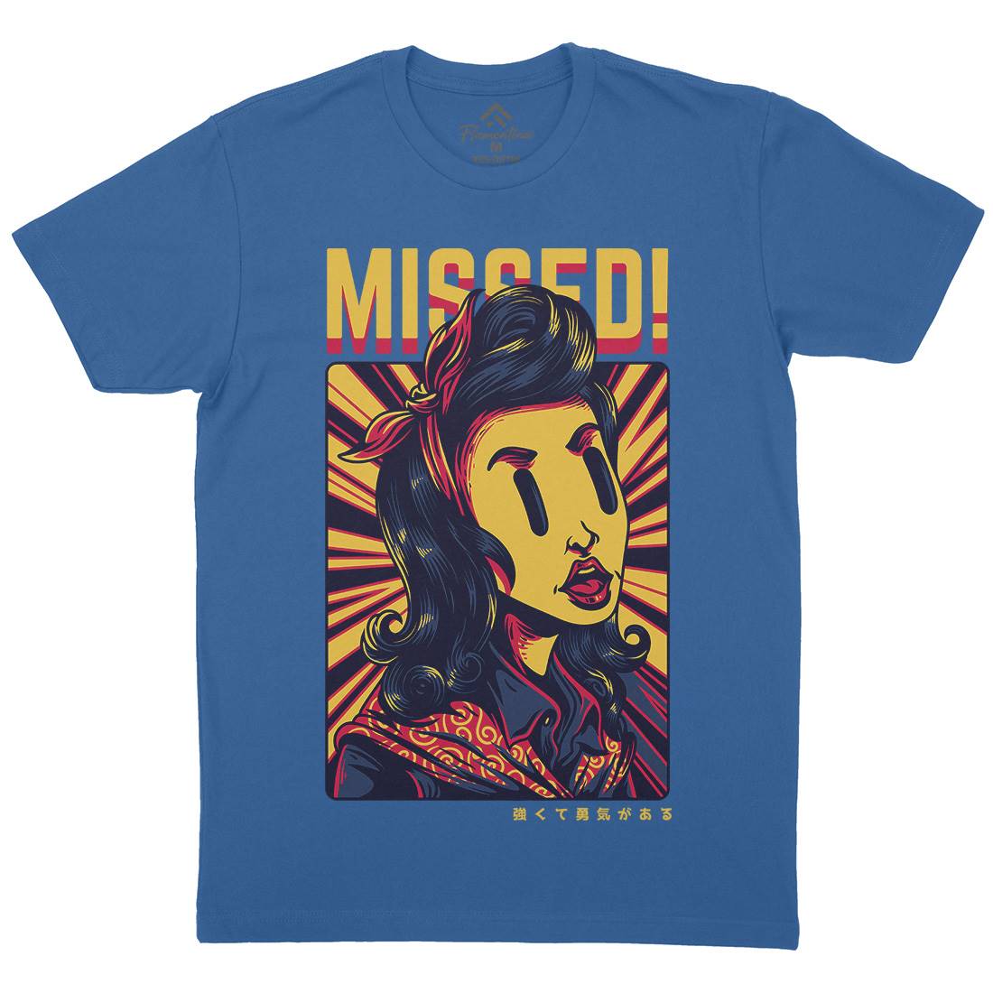 Missed Girl Mens Organic Crew Neck T-Shirt Retro D654