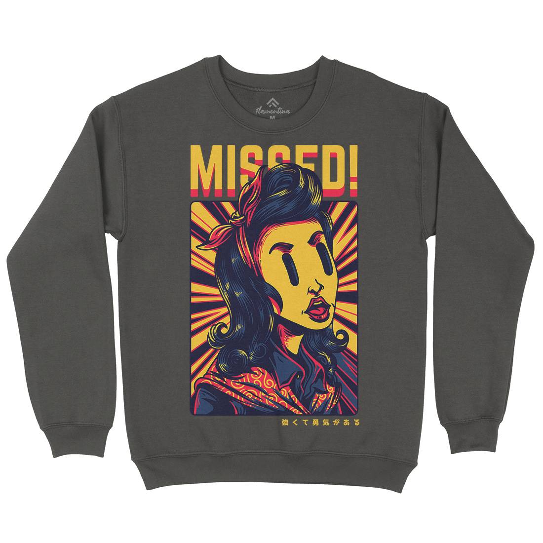 Missed Girl Kids Crew Neck Sweatshirt Retro D654