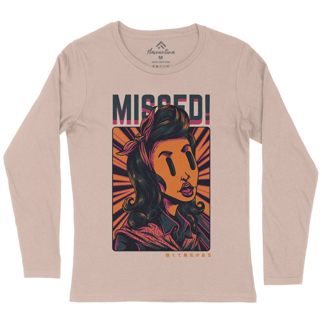 Missed Girl Womens Long Sleeve T-Shirt Retro D654
