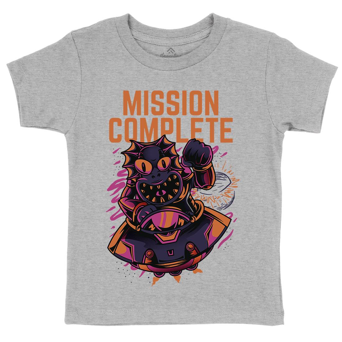 Mission Complete Kids Crew Neck T-Shirt Space D655