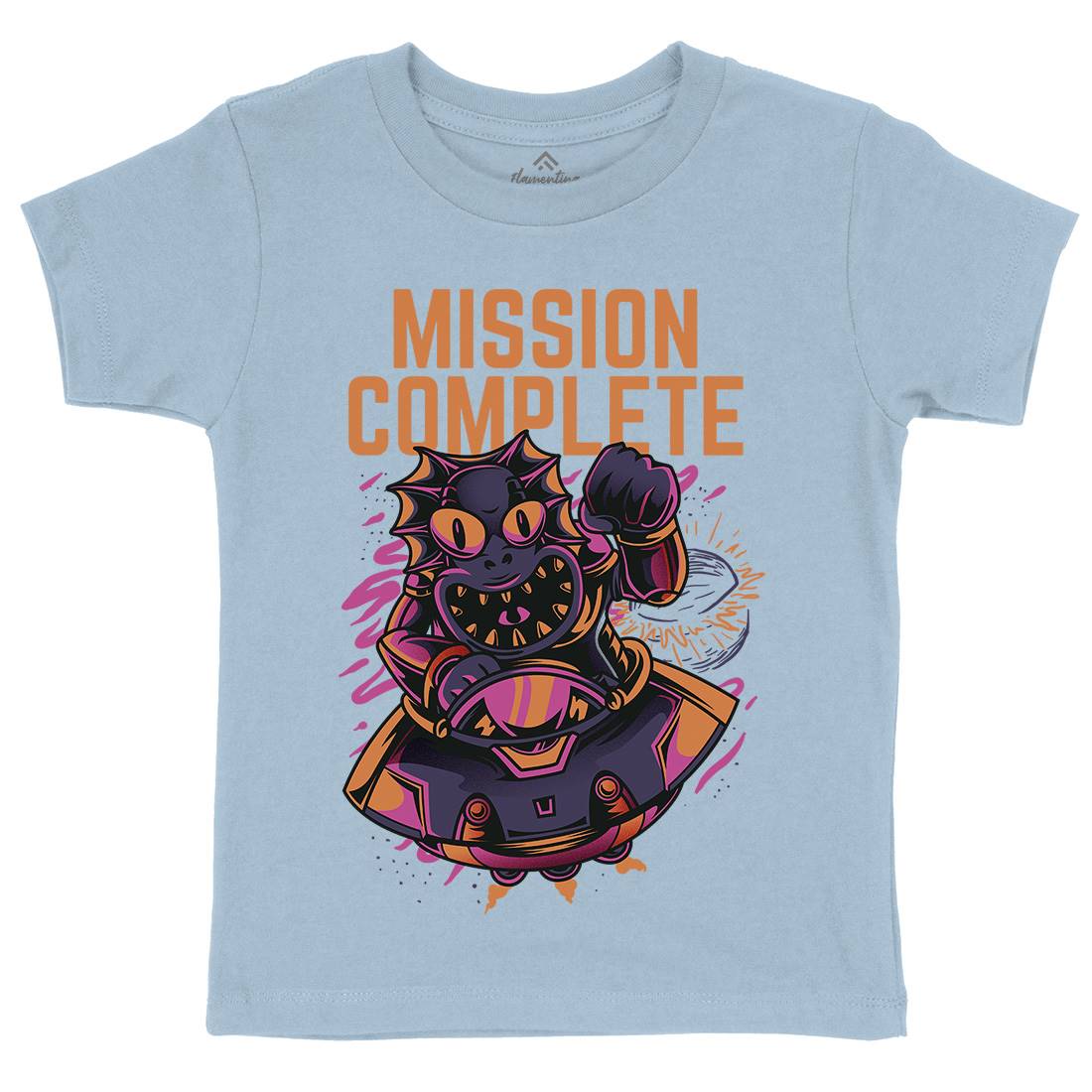 Mission Complete Kids Organic Crew Neck T-Shirt Space D655
