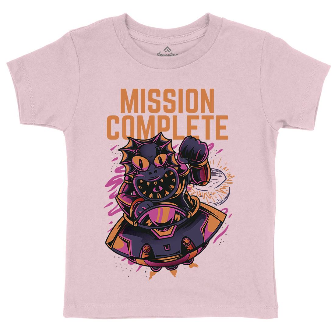 Mission Complete Kids Crew Neck T-Shirt Space D655
