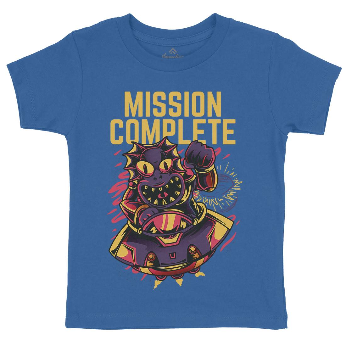 Mission Complete Kids Organic Crew Neck T-Shirt Space D655