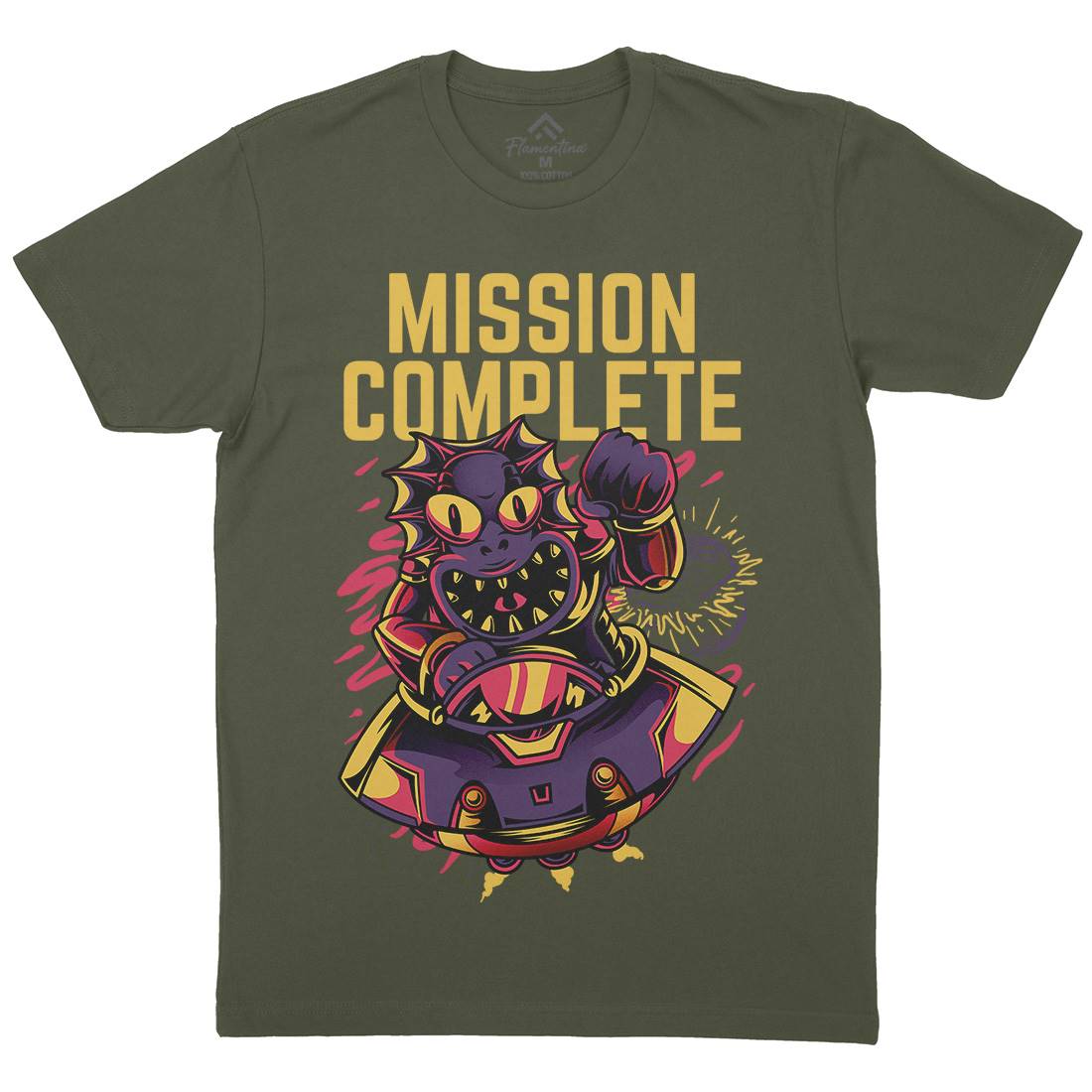 Mission Complete Mens Crew Neck T-Shirt Space D655