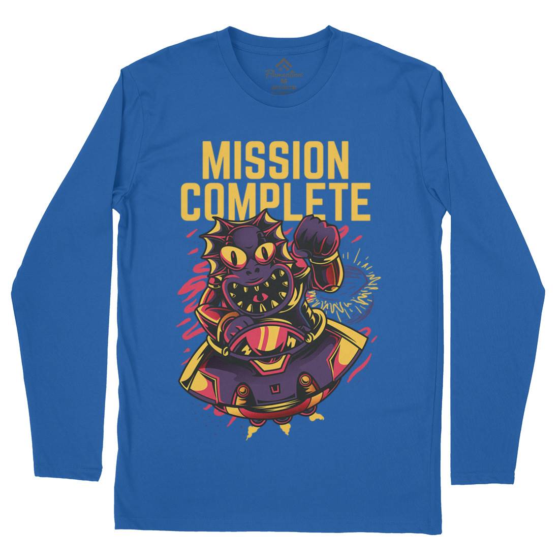 Mission Complete Mens Long Sleeve T-Shirt Space D655