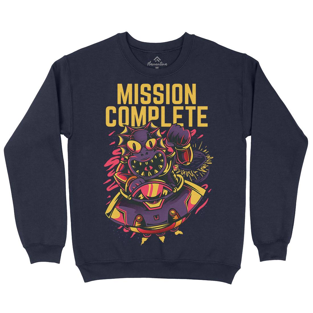 Mission Complete Mens Crew Neck Sweatshirt Space D655