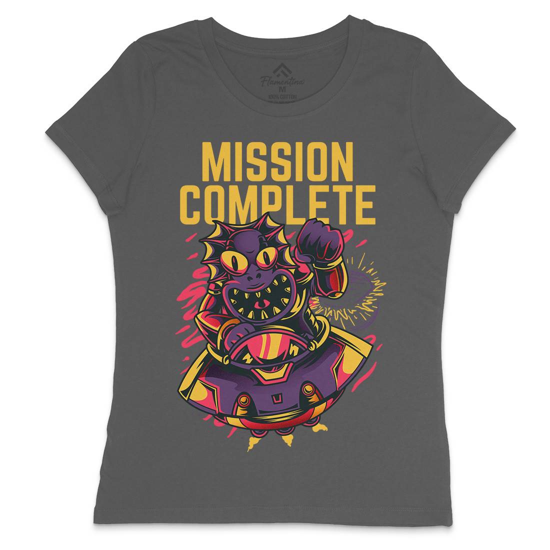 Mission Complete Womens Crew Neck T-Shirt Space D655