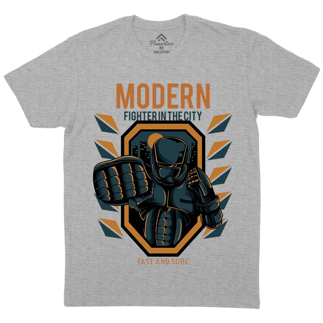 Modern Fighter Mens Crew Neck T-Shirt Army D656