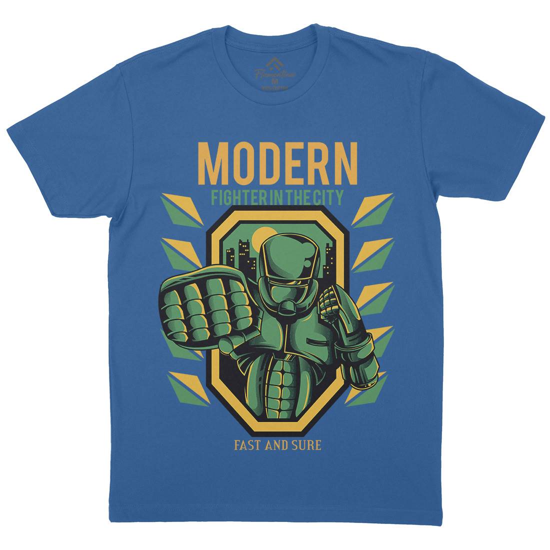 Modern Fighter Mens Crew Neck T-Shirt Army D656