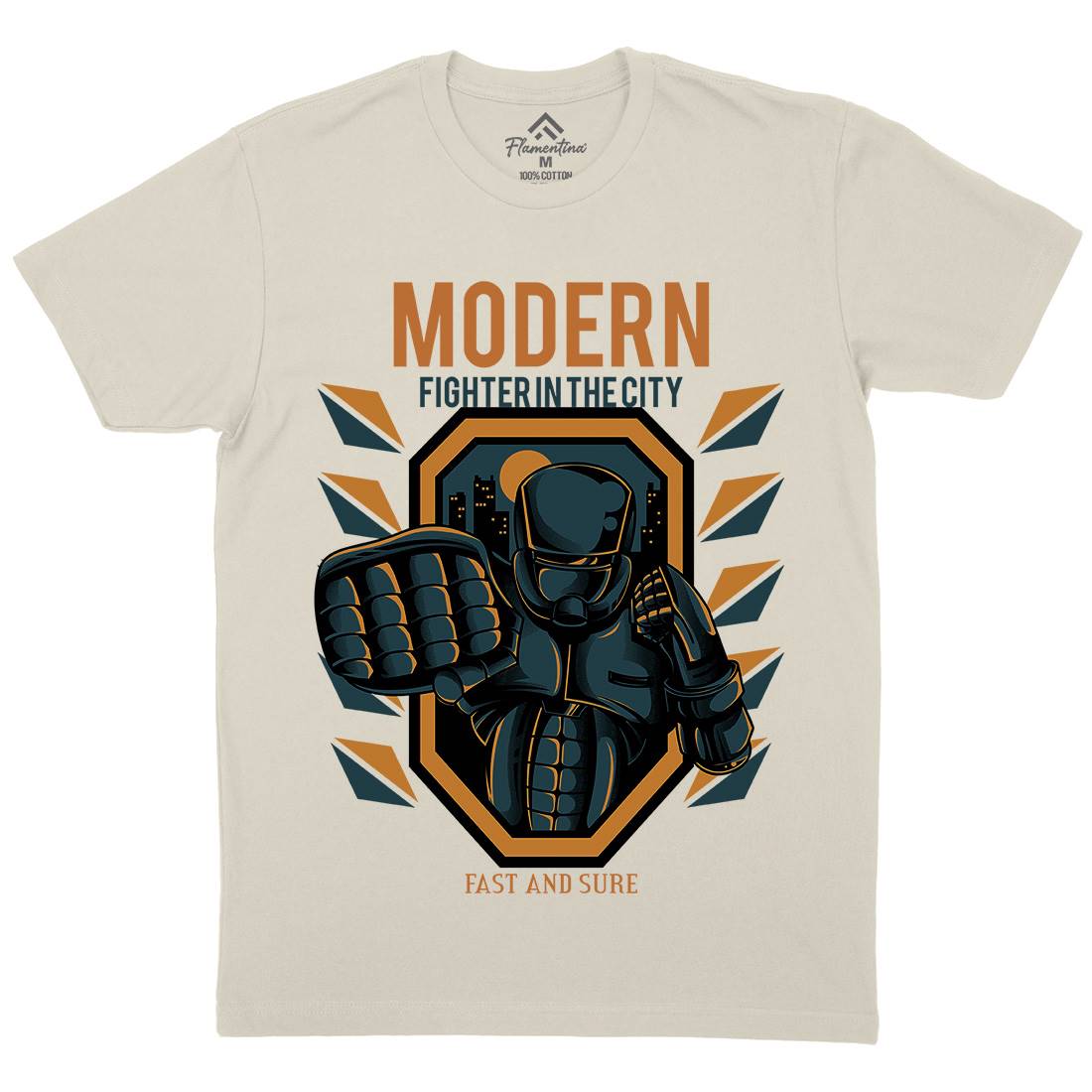 Modern Fighter Mens Organic Crew Neck T-Shirt Army D656