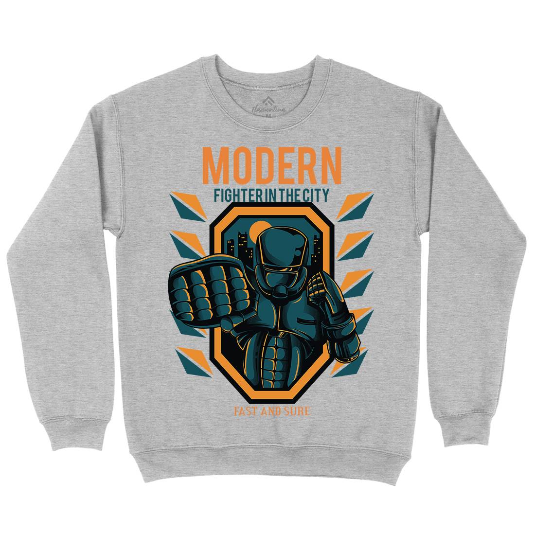 Modern Fighter Kids Crew Neck Sweatshirt Army D656