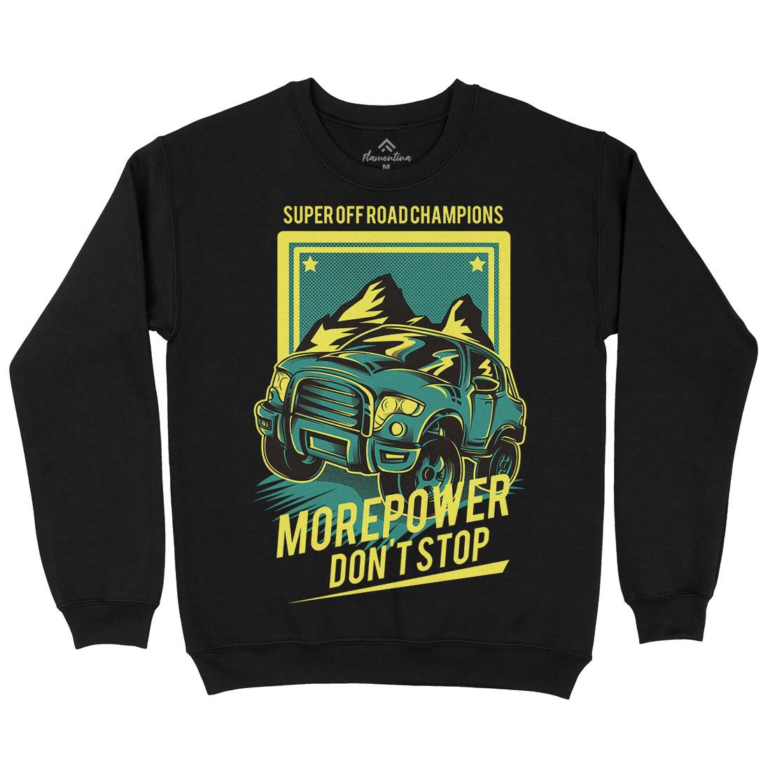 More Power Mens Crew Neck Sweatshirt Cars D657